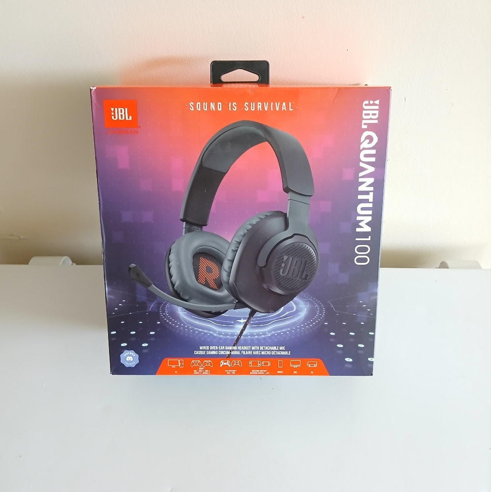 JBL Quantum 100 Headset - Black and Orange